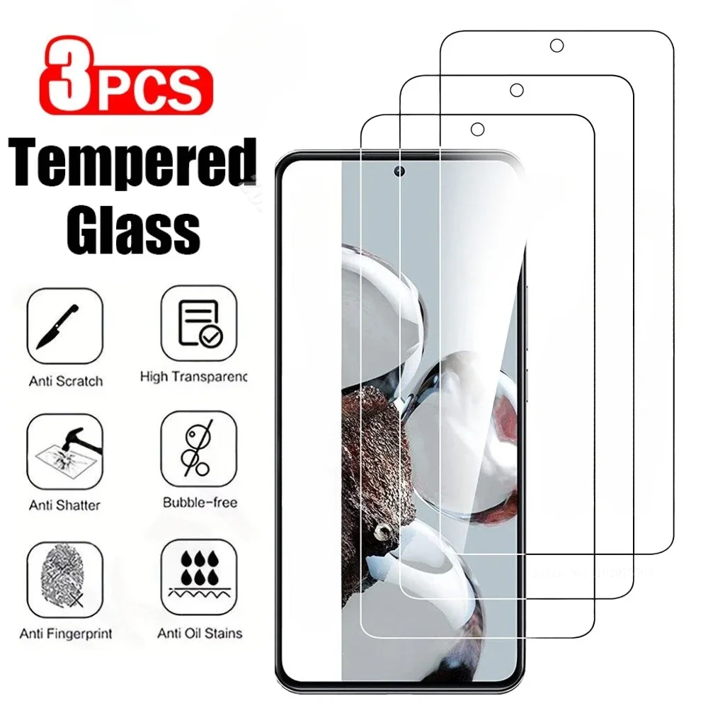 3Pcs Screen Protector For Xiaomi Redmi 13C 12C 13 12 10C 9C 8A  Tempered Glass For Redmi Note 13 11 12 10 9 8 Pro 8T 11S 10S 9S