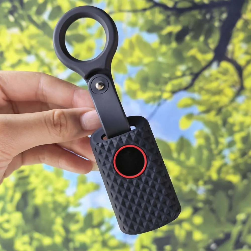 Embossed Rhombus Key Protector With Keychain For Yamaha XMax125 300 400 NMAX125 Tmax Tech Max Bike Key Holder