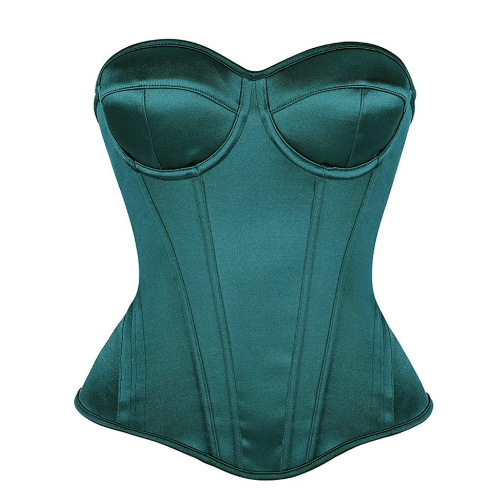 Becirzet Elegantes Damen-Korsett-Top, trägerlos, mit BH, atmungsaktiv, mit Schnürung, Bauchkontrolle, Taillenformer, Bustier. – Detail 23