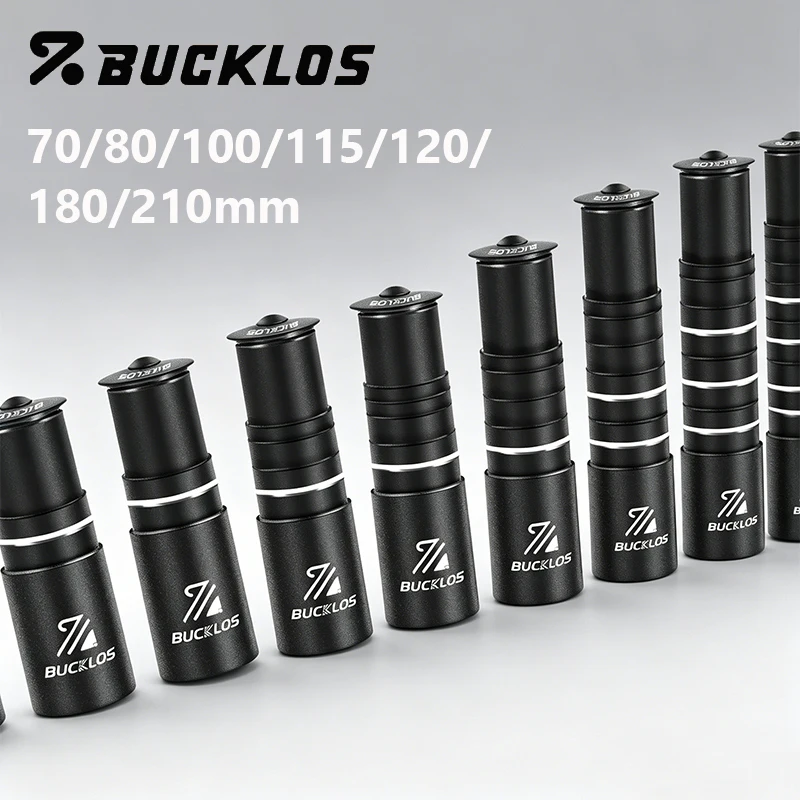 BUCKLOS Bike Fork Stem Extender Bicycle Fork Stem Raise Up 70-210mm Handlebar Height Riser Adapter MTB Road Bike Stem Extension
