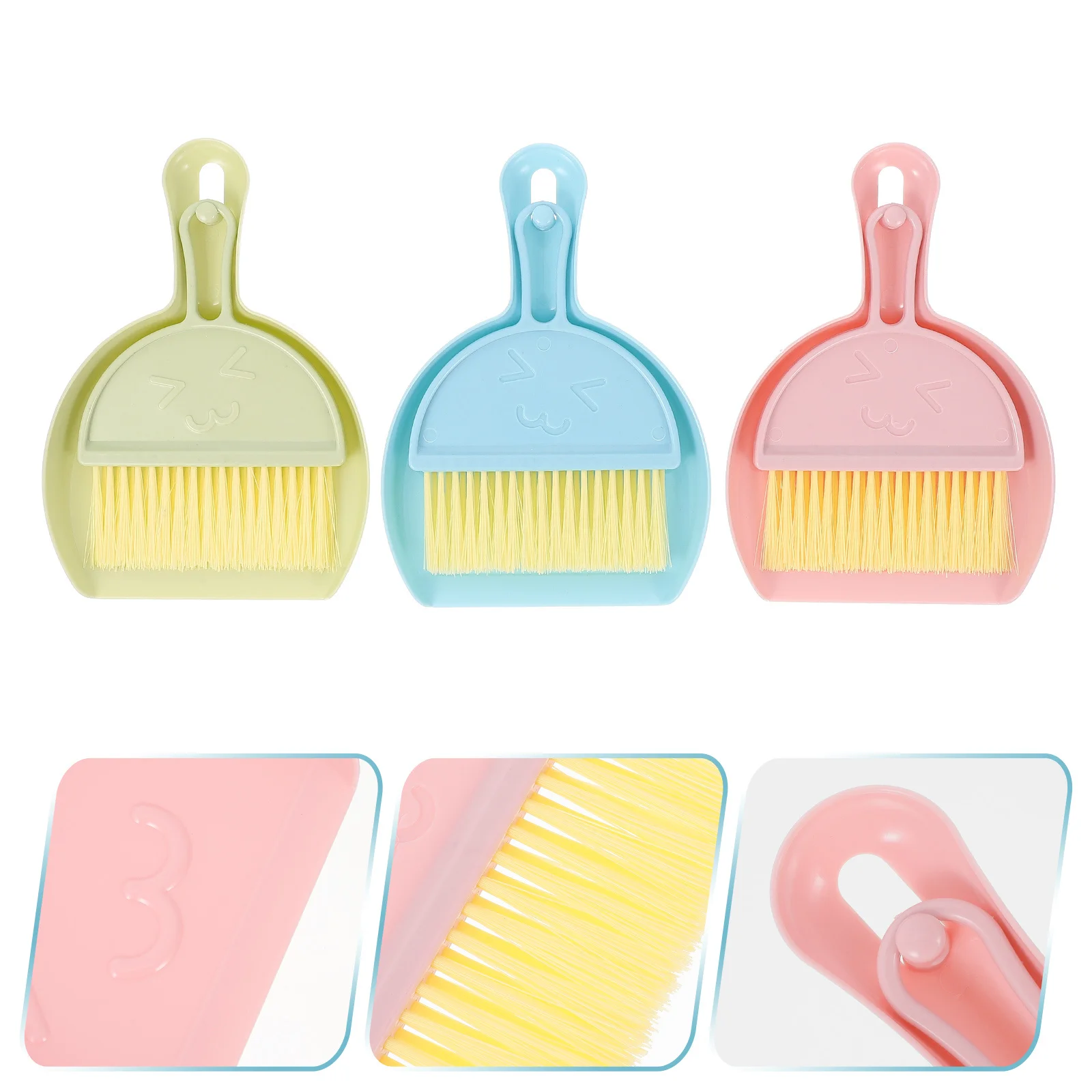 

3Sets Mini Broom Dustpan Set Hamster Cage Cleaning Supplies Easy to Sweep Feces Debris Dust Chinchilla Dust Mini Broom Dustpan