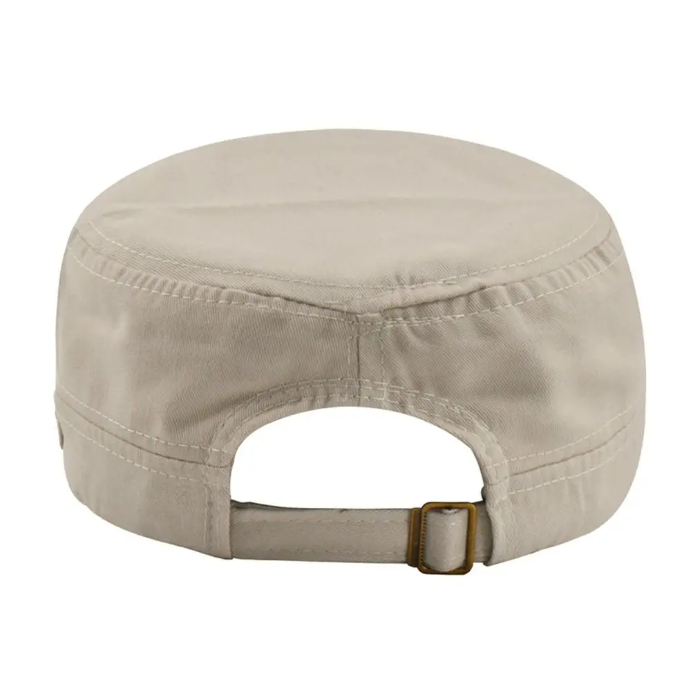 Men Army Baseball Cap Cotton Cadet Hat Breathable Adjustable Flat Top Cap Summer Visor Hat