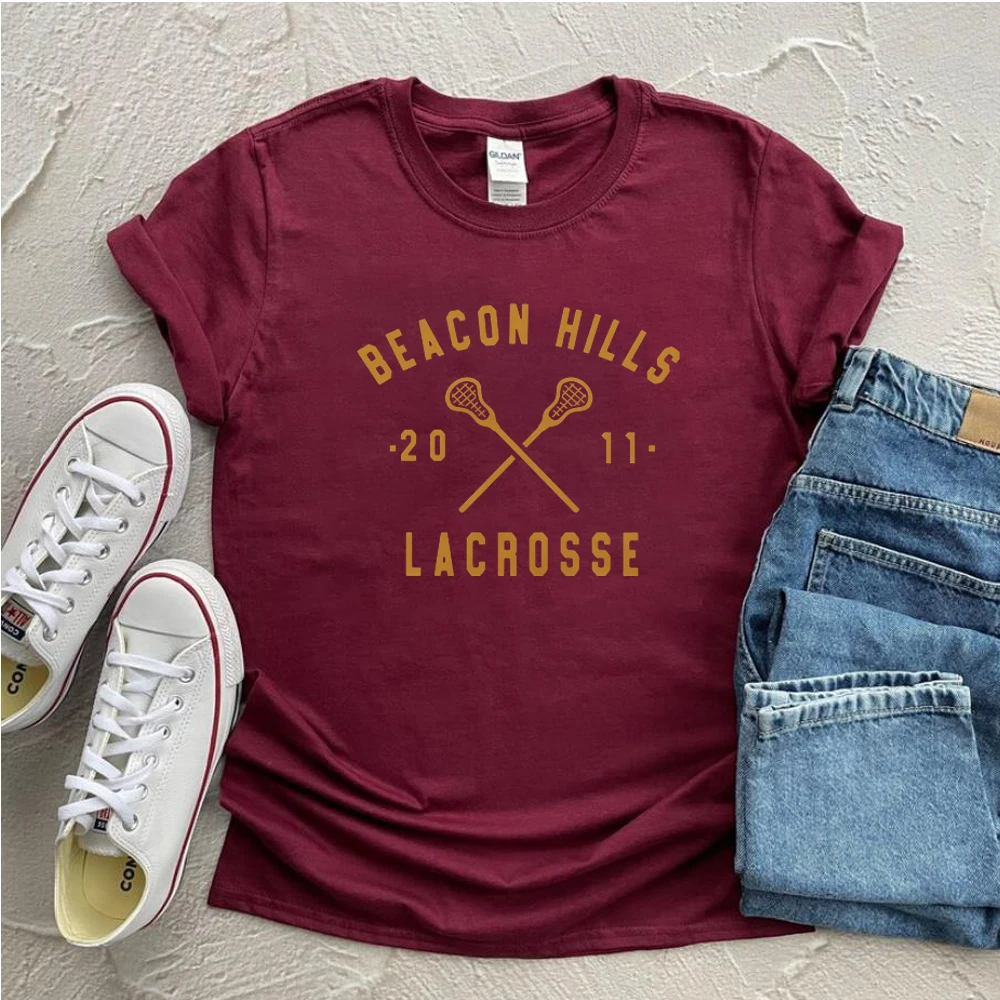 Beacon Hills Shirt Beacon Hills Lacrosse T Shirts Stilinski Varsity Graphic Tees College Tops Fashion Unisex Harajuku Tops