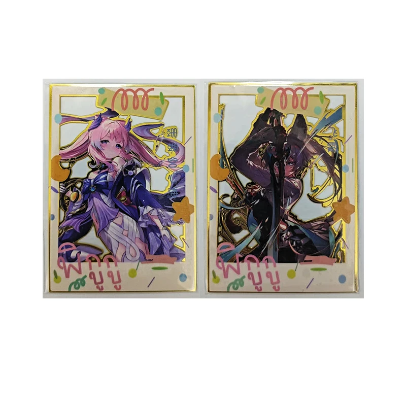 أنيمي آلهة قصة ياي ميكو إيولا ريم Sangonomiya Kokomi تحصيل بطاقات فلاش بطاقات عيد الميلاد هدايا عيد ميلاد لعب الأطفال