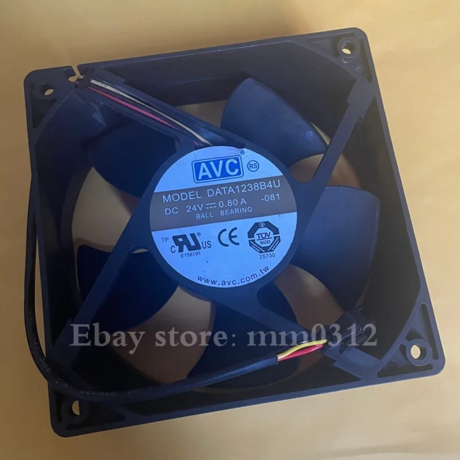 

1 шт. для AVC DATA1238B4U 24V 0.80A 12038 12CM 3-проводной вентилятор охлаждения с двойным шарикоподшипником