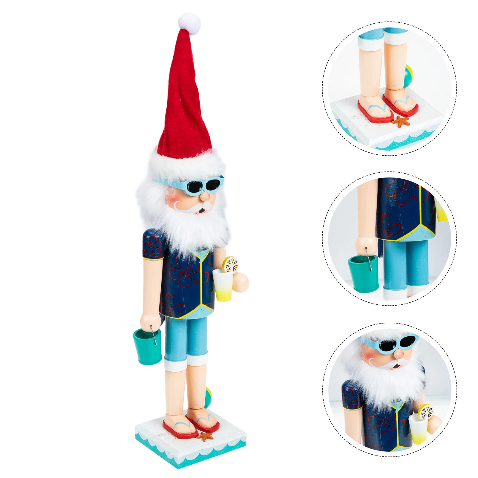 

Christmas Nutcracker Wooden Xmas Desktop Ornament Santa Style Craft Kids Christmas Desktop Nutcrackers Gift Home Decor Small