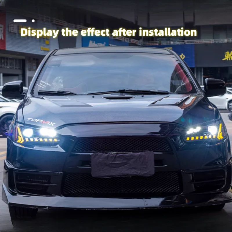 Headlights for Mitsubishi 2009-2016 new upgrade plug and play non-destructive installation