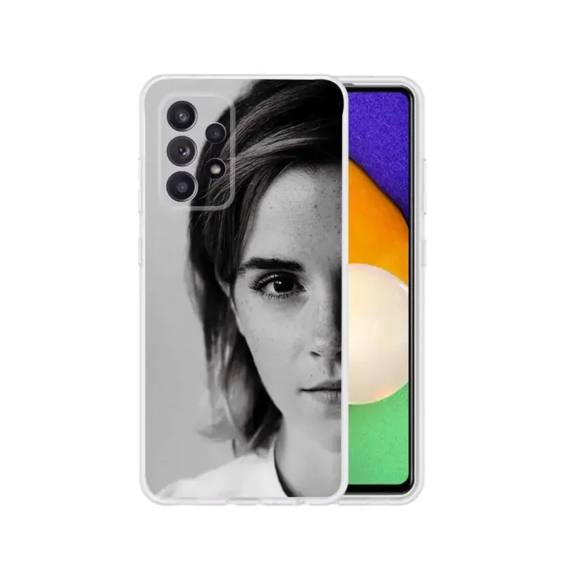 E-Emma-Watson- Beautiful Angel Phone Case For Samsung Galaxy S 23 22 21 20 10 9 8 7 6 Plus Ultra 5G Edge lite Transparent Cover