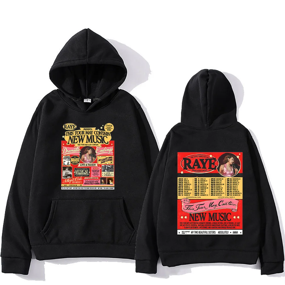 

Raye Harajuku Fashion Hoodies Raye Tour 2026 Graphic Clothing Fall Long Sleeve with Hooded Women Men Oversized Sweatshirt Casual