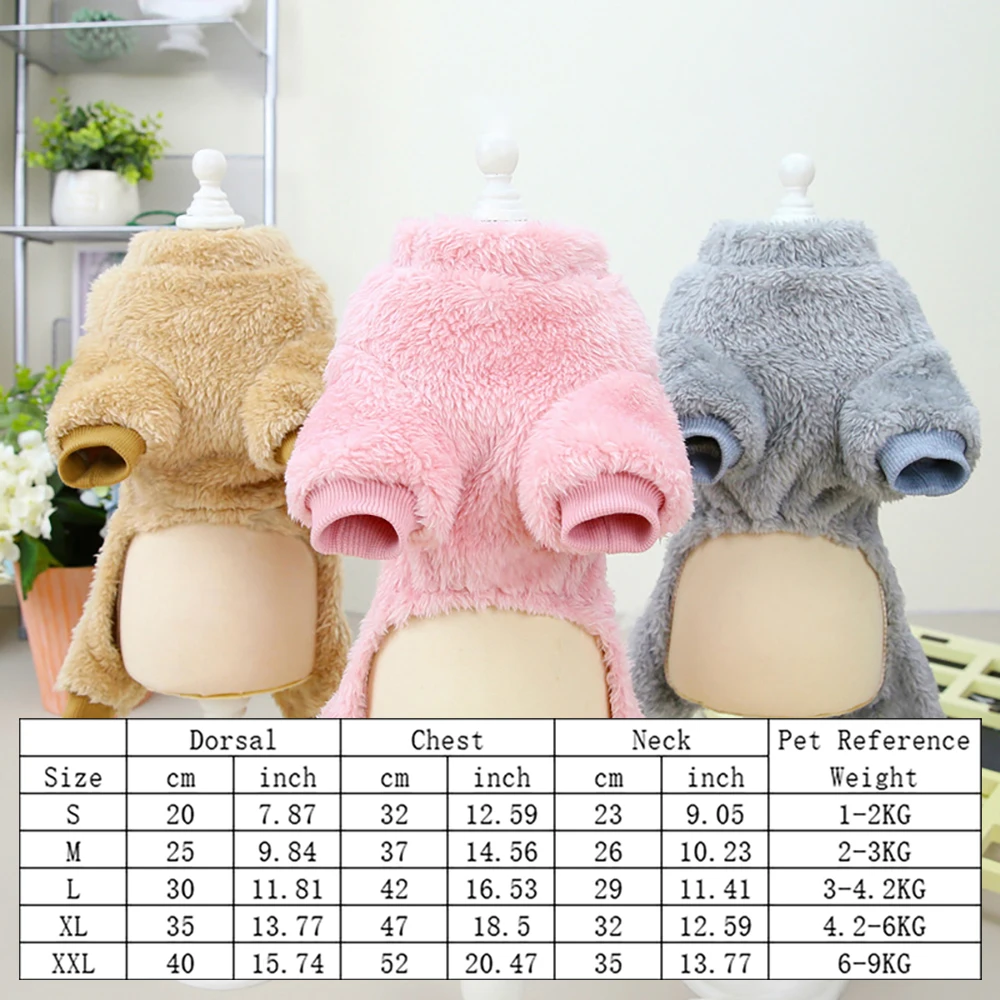 Winter Dog Clothes Four Legs Pet Clothes Coral Velvet Chihuahua Clothes Cat Clothes Warm Comfortable Puppy Supplies