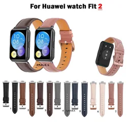 Leather Strap for Huawei Watch Fit 2 Fashion Band for Huawei fit2 Wrist Elegant Bracele With Connector