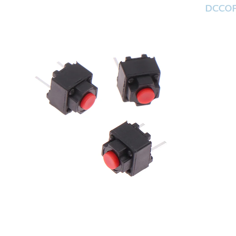 10Pcs Dustproof Silent Red Headed Switch Wireless Mouse Button Micro Switch 6*6*7.3 DIY Accessories Mute Button
