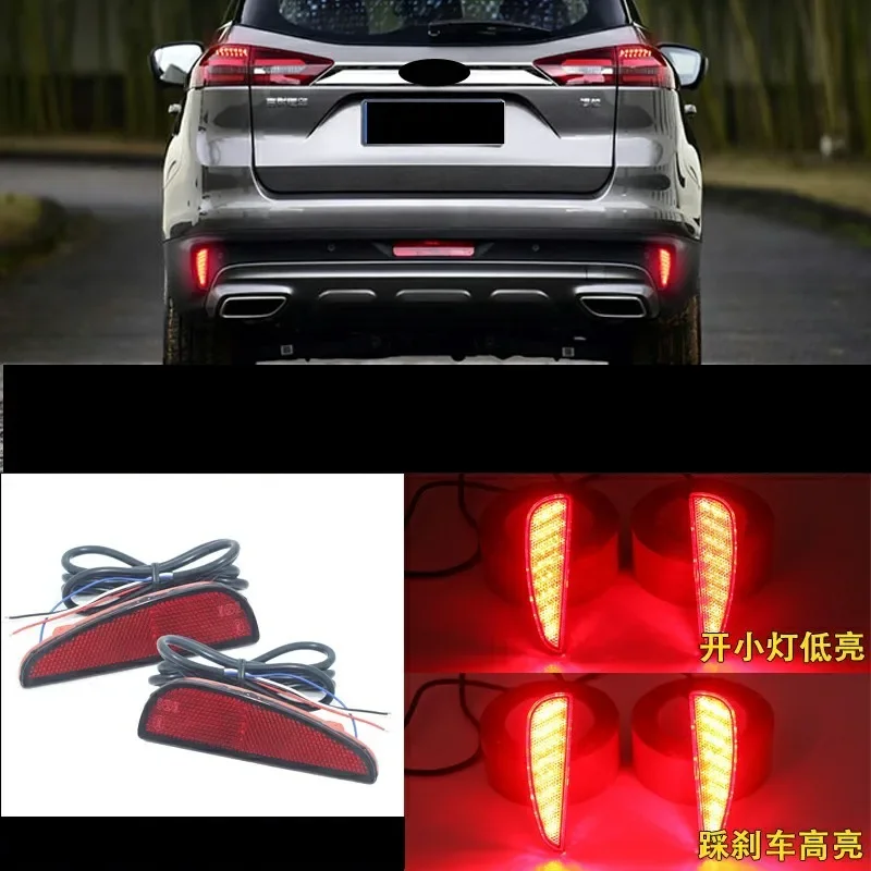 A pair Car LED Rear Bumper light For Geely Atlas 18-20 Brake warning Light Turn signal