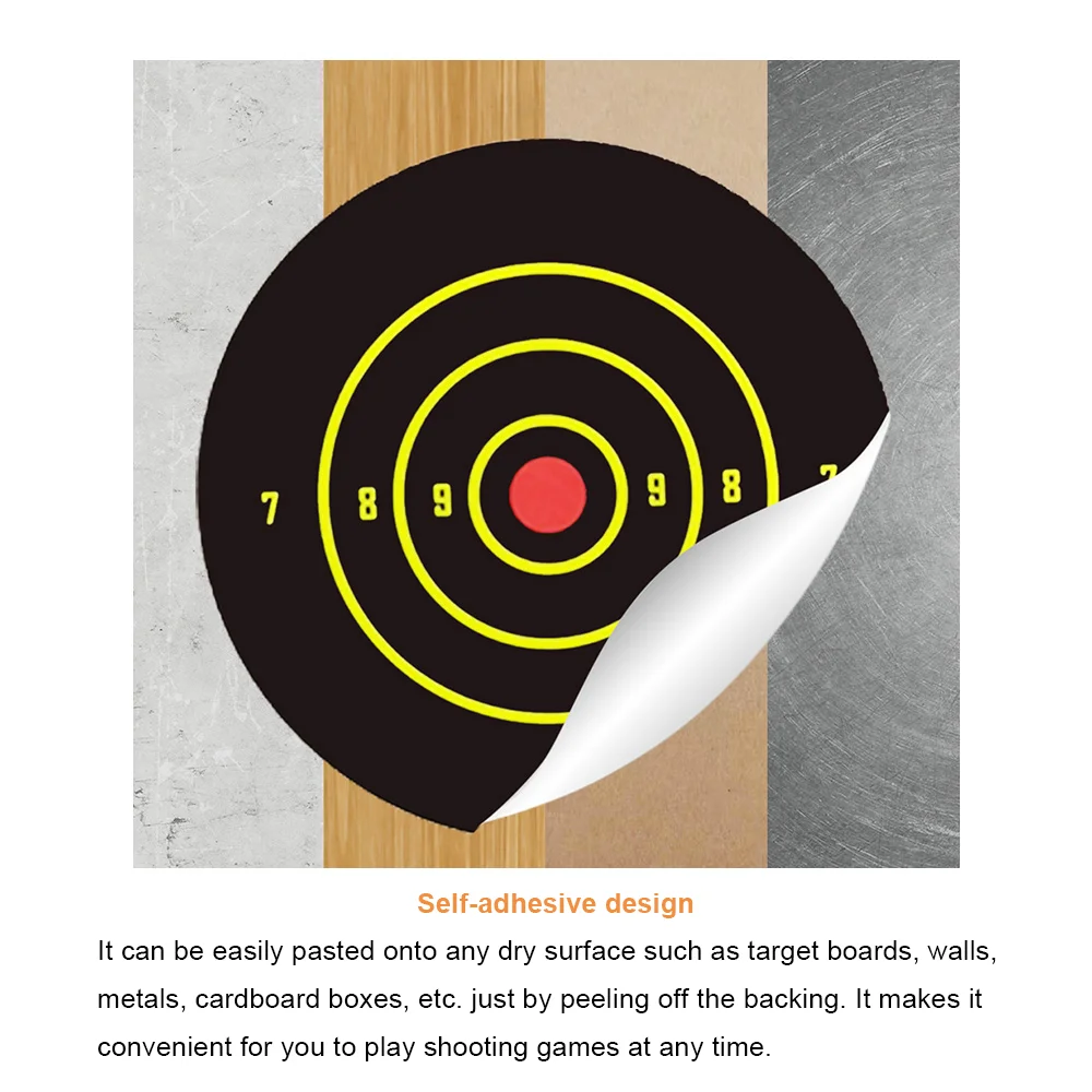 1", 2" & 3" combination Splatter Reactive Bullseyes self adhesive shooting stickers targets