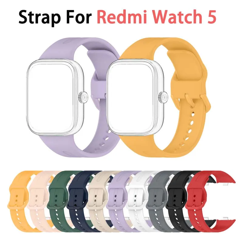 Suitable for Redmi Watch 5 Strap, Solid Color Simple Sport Wristband,with Unfolded Buckle-Men's and Women's Watch Change Strap