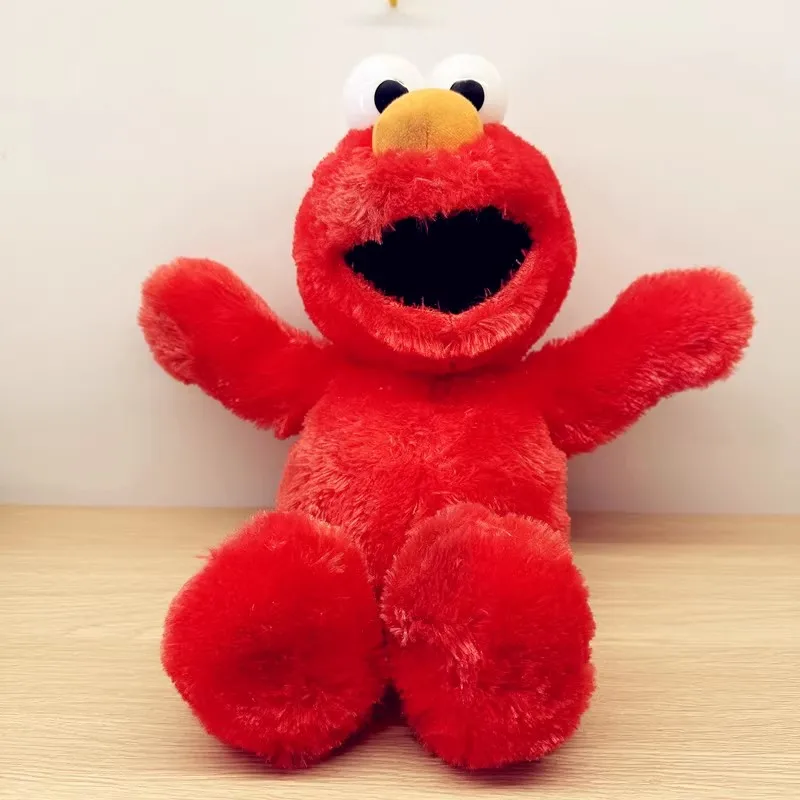 دمية قطيفة لطيفة للغاية للتعليم المبكر باللغة الإنجليزية دمية إيمو حمراء مع لعبة هزازة صوتية من القطيفة هدية تذكارية