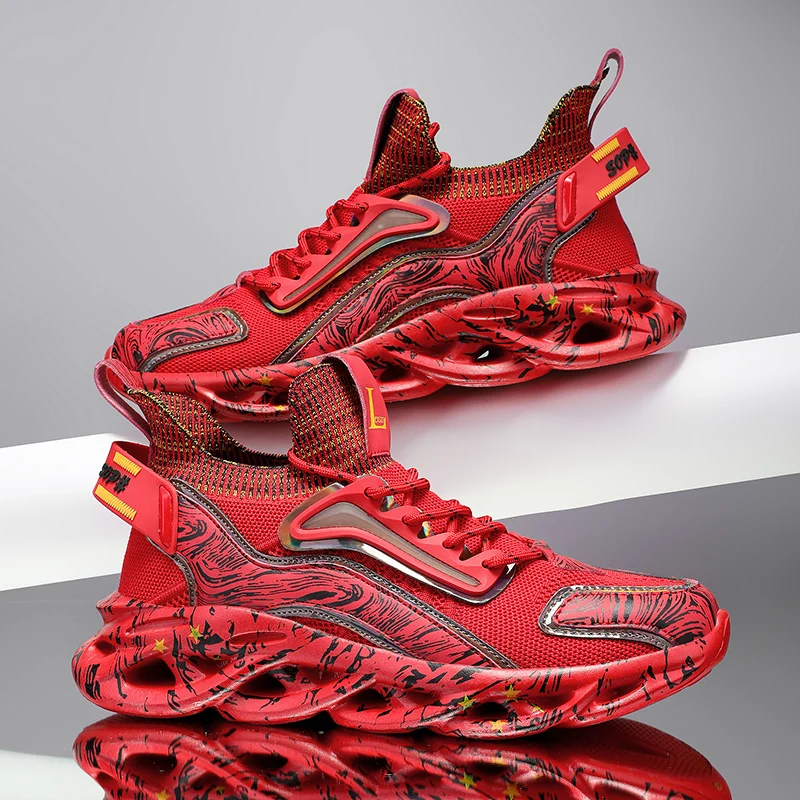 

Уличные кроссовки для мужчин, мягкая спортивная обувь на шнуровке на толстой подошве, мужская легкая дышащая противоскользящая износостойкая обувь для мужчин