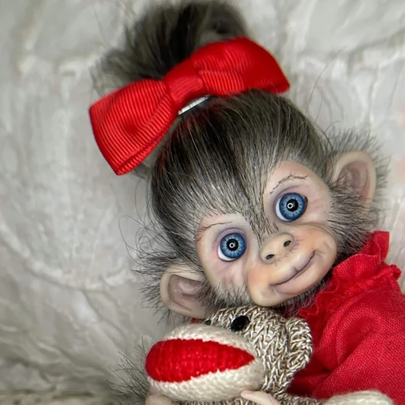 

DIY KIT 8 inch doll kit anna banana cute unfinished monkey doll parts with body and eyes