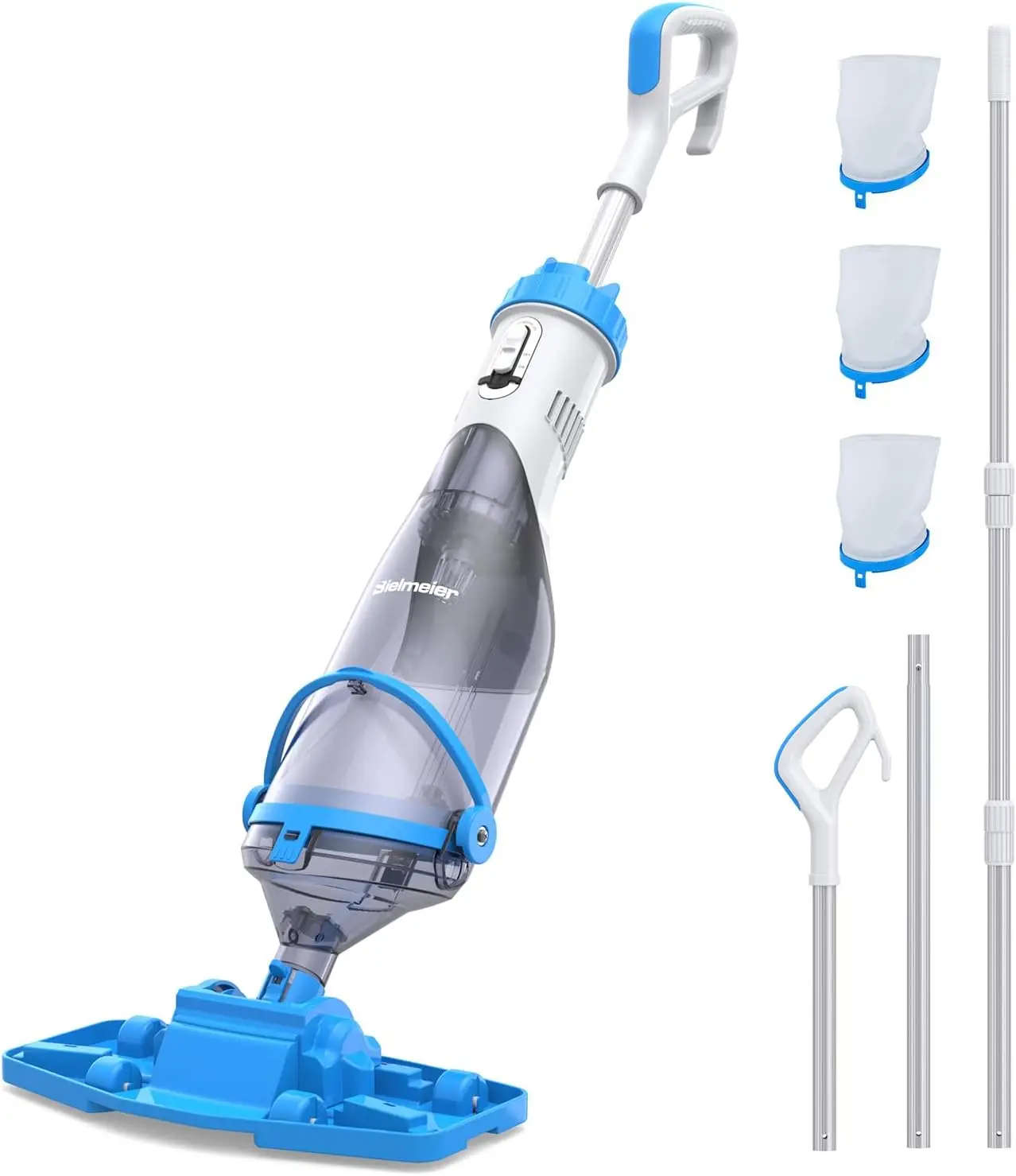 

Handheld Cordless Pool Vacuum with Telescopic Pole, 19 GPM Powerful Suction for Above Ground and Inground Pools