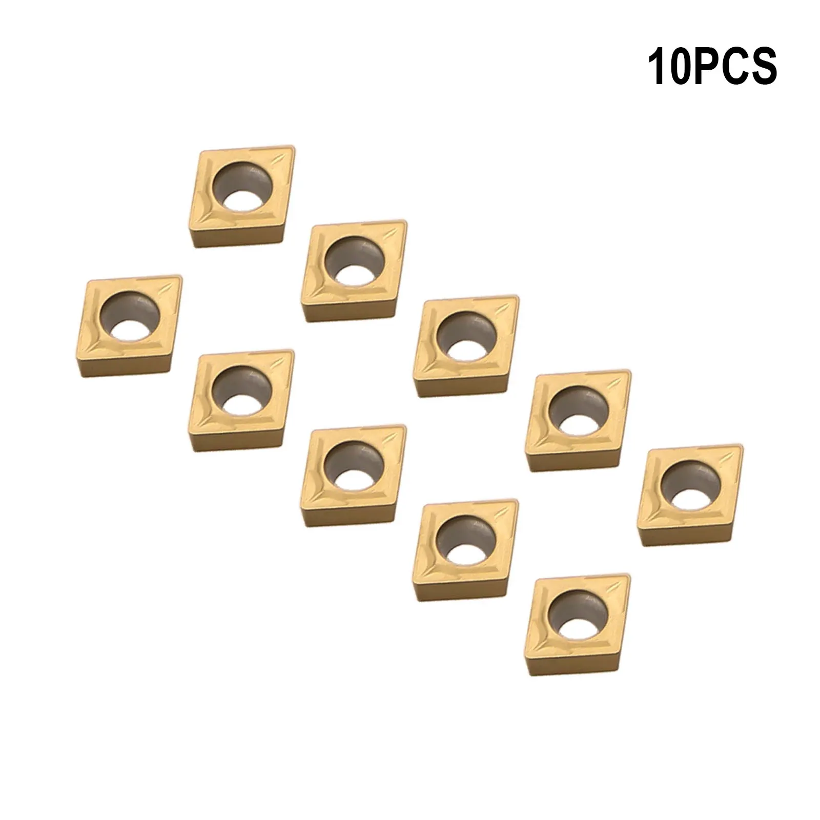 10Pcs CCMT060204 Inserts Replacement Carbide Inserts For Cutting Grinding CNC Metalworking Tools