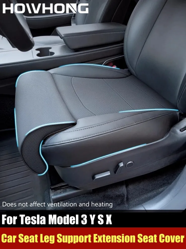 Tesla Model 3 Y S X Nieuwe Y Juniper Beensteun Verlenging Zitkussen Memory Foam Verlengstuk Kussen Auto Interieur Accessoires - afbeelding 2