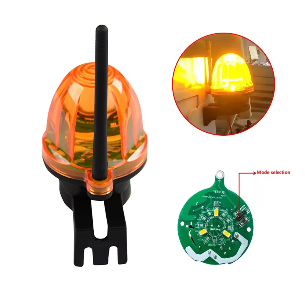 Universal RF Remote Control LED Warning Light System for Garage/Gate Openers | AC/DC 12-220V Wide Voltage | IP54 Waterproof