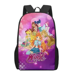 winx clubs School Bags For Boys 3D Print School Kids Bag Kindergarten Backpack Girls Child Bookbag Mochila Escolar