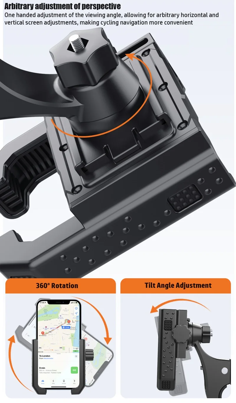 Держатель для телефона на мотоцикл и велосипед с амортизатором, противоударный руль для скутера, поддержка безопасности для Apple 14 Xiaomi Huawei Samsung
