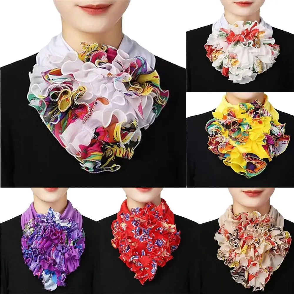 Removable Fake Collar Women's Blouse Neck Wrap Chiffon False Collar Top Scarf Shawl Neck Warmer Decoration Silk Scarf Clothing