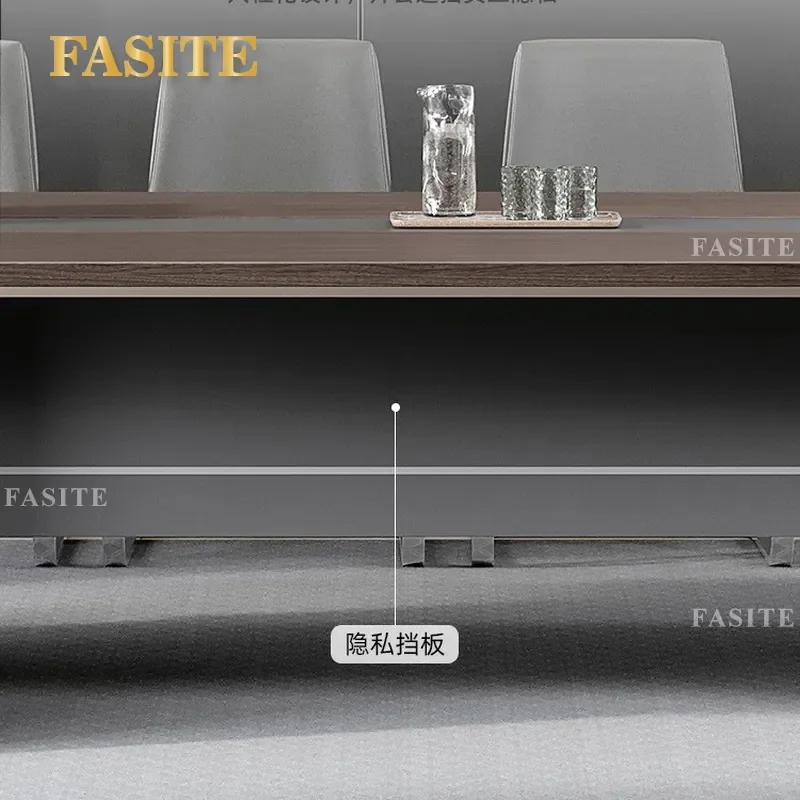 For Modern Office Conference Table Long Simple Reception Desk Large Negotiation Table with Chairs Combination Furniture