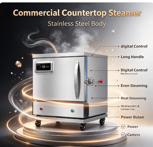 Mini Rice Steaming Cabinet Small Tabletop Rice Steamer Fully Automatic Commercial Electric Steam Oven for Canteen Food Cooking