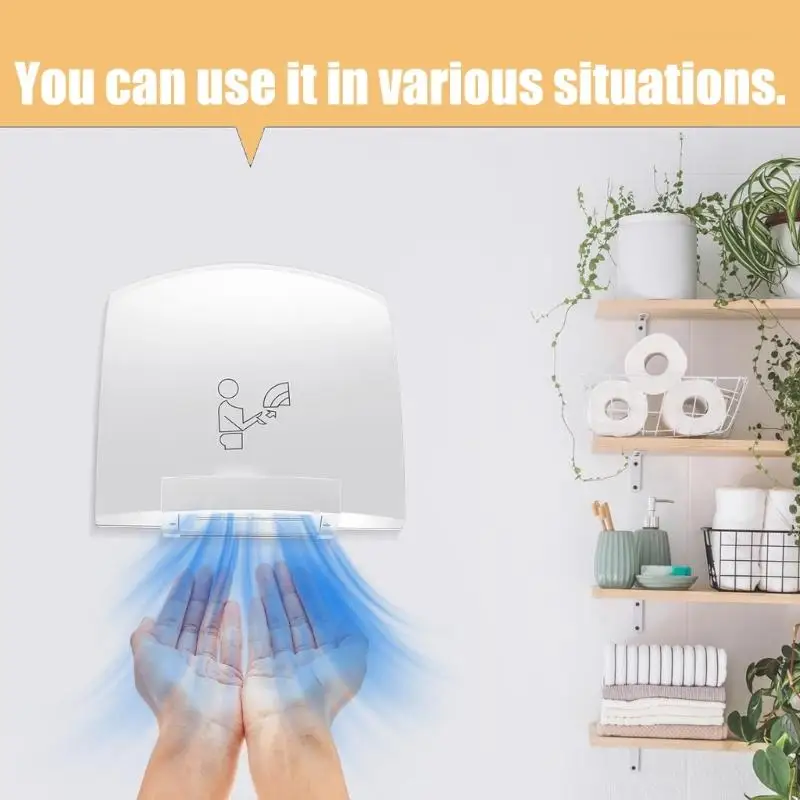 J6PE Automatic Small Hand Dryer 220V Powerful Drying Tool Space Saving ABS Texture