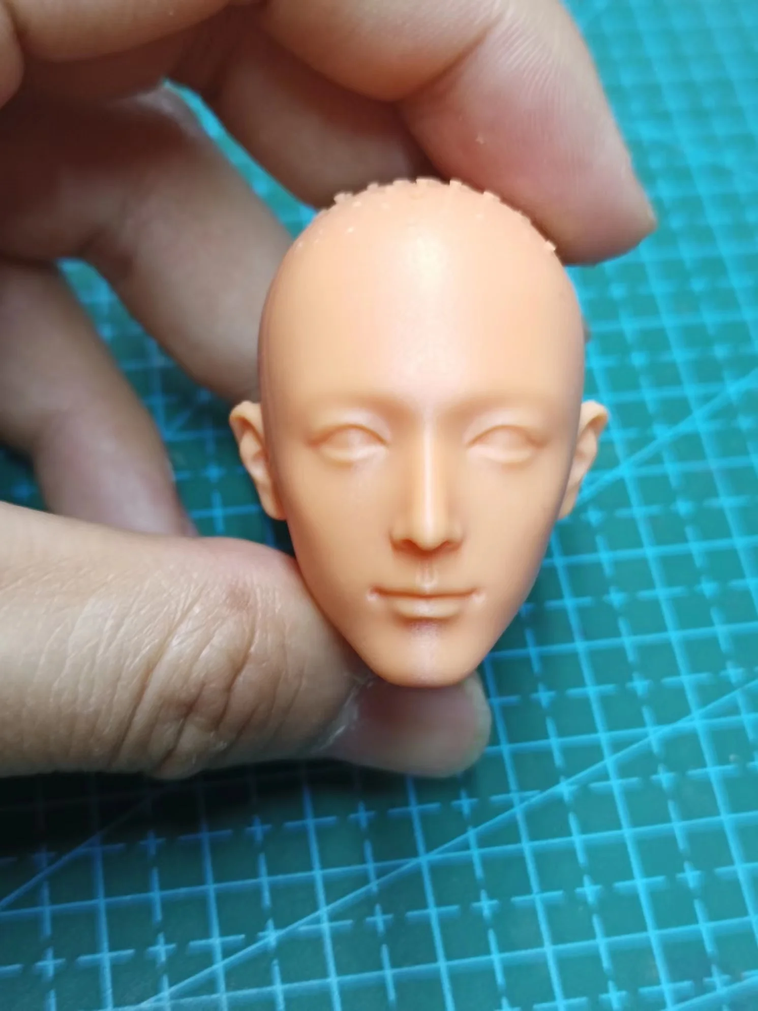 Sean Xiao  Male Head Sculpture Carving  1:6  Pale Sutan Asia Star Unpainted Model Fit 12'' Action Figure Body  Soldierl Toys