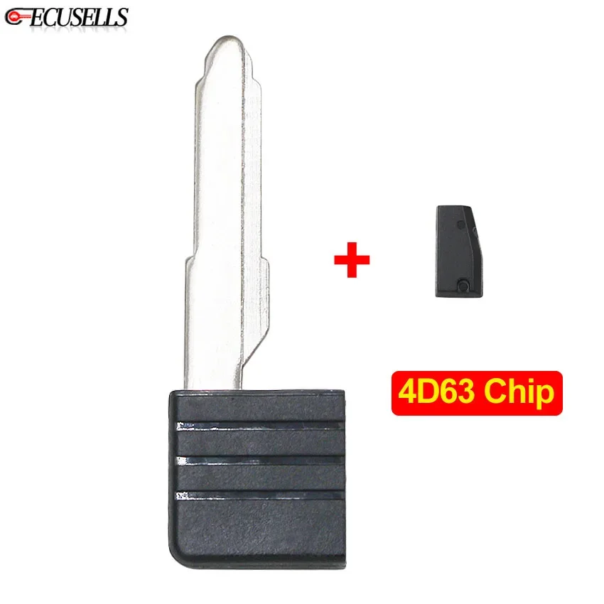 Ecusells Smart Card Emergency Key Blade Maz13 Blank Insert Key for Mazda 5 6 CX-7 CX-9 MX-5 Miata RX-8 with / no 4D63 80bit Chip