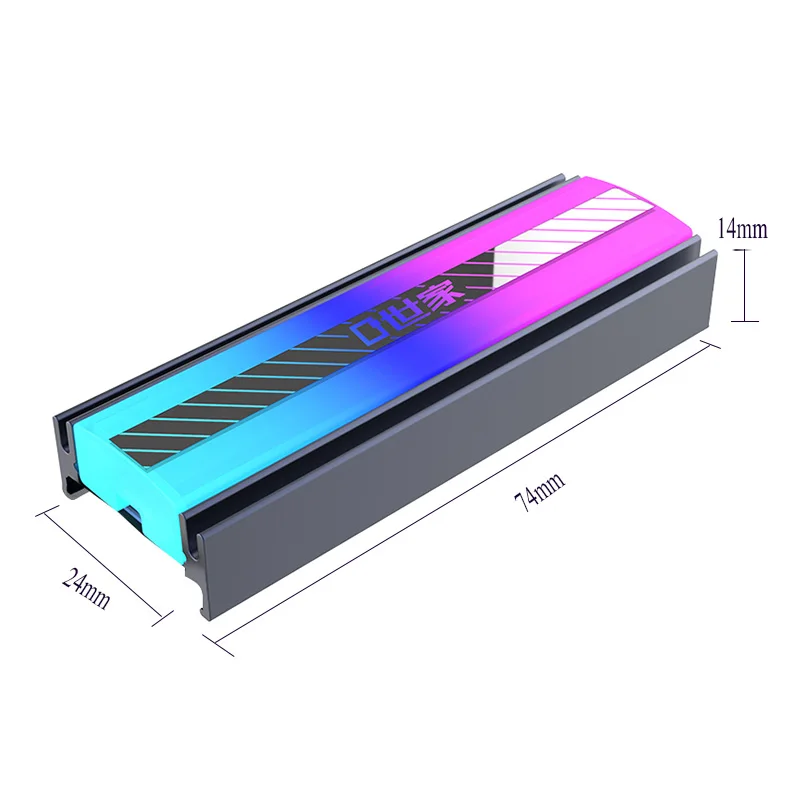 TEUCER-radiador M.2 SSD, unidad de estado sólido, 2280 disipador de calor, 5V, 3 pines, ARGB