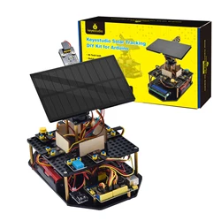 Kit di tracciamento del pannello solare Keyestudio Kit elettronico del sistema di localizzazione per Arduino UNO Kit giocattoli di programmazione per bambini con Display LCD 1602