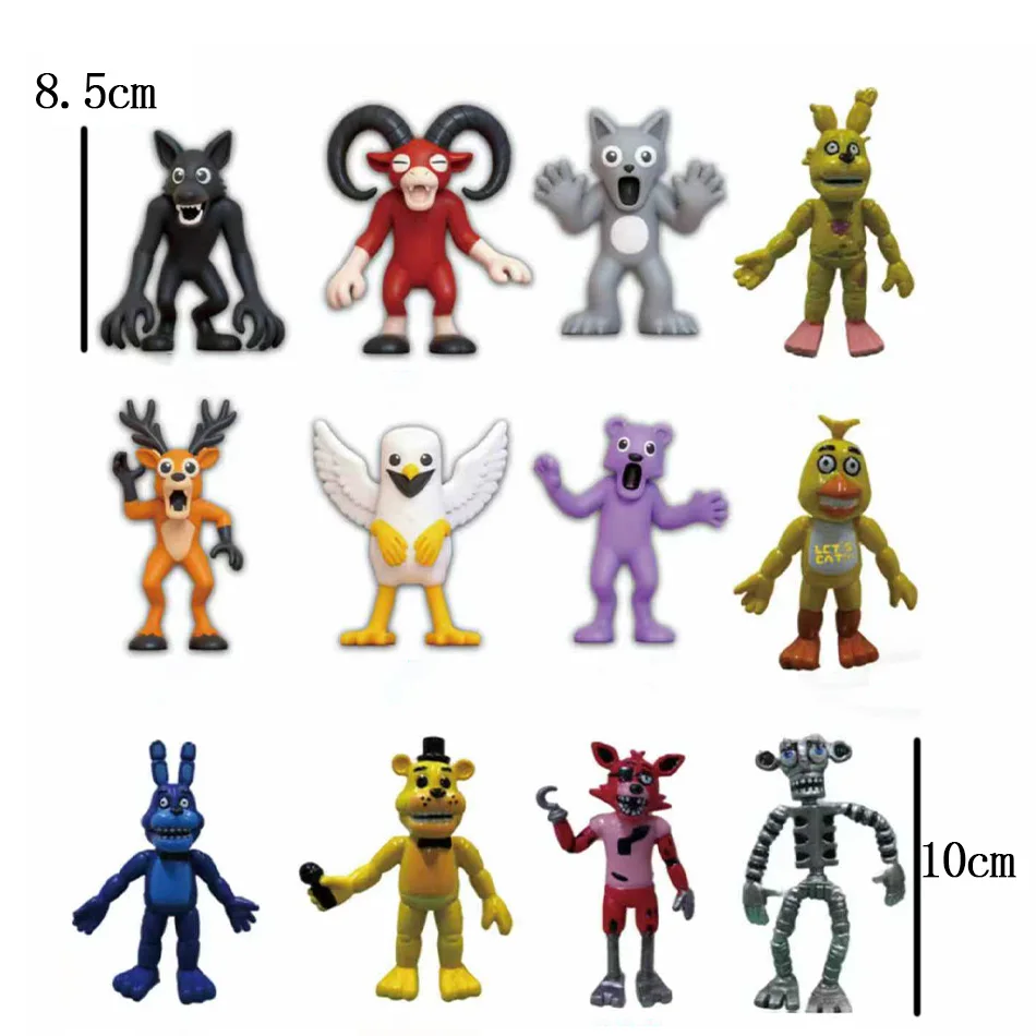 Hot 12pcs/set 99 Nights In The Forest Deer Game Figure Toys Animal Doll Deer Fans Birthday Gifts Toys for Kids Halloween Gift