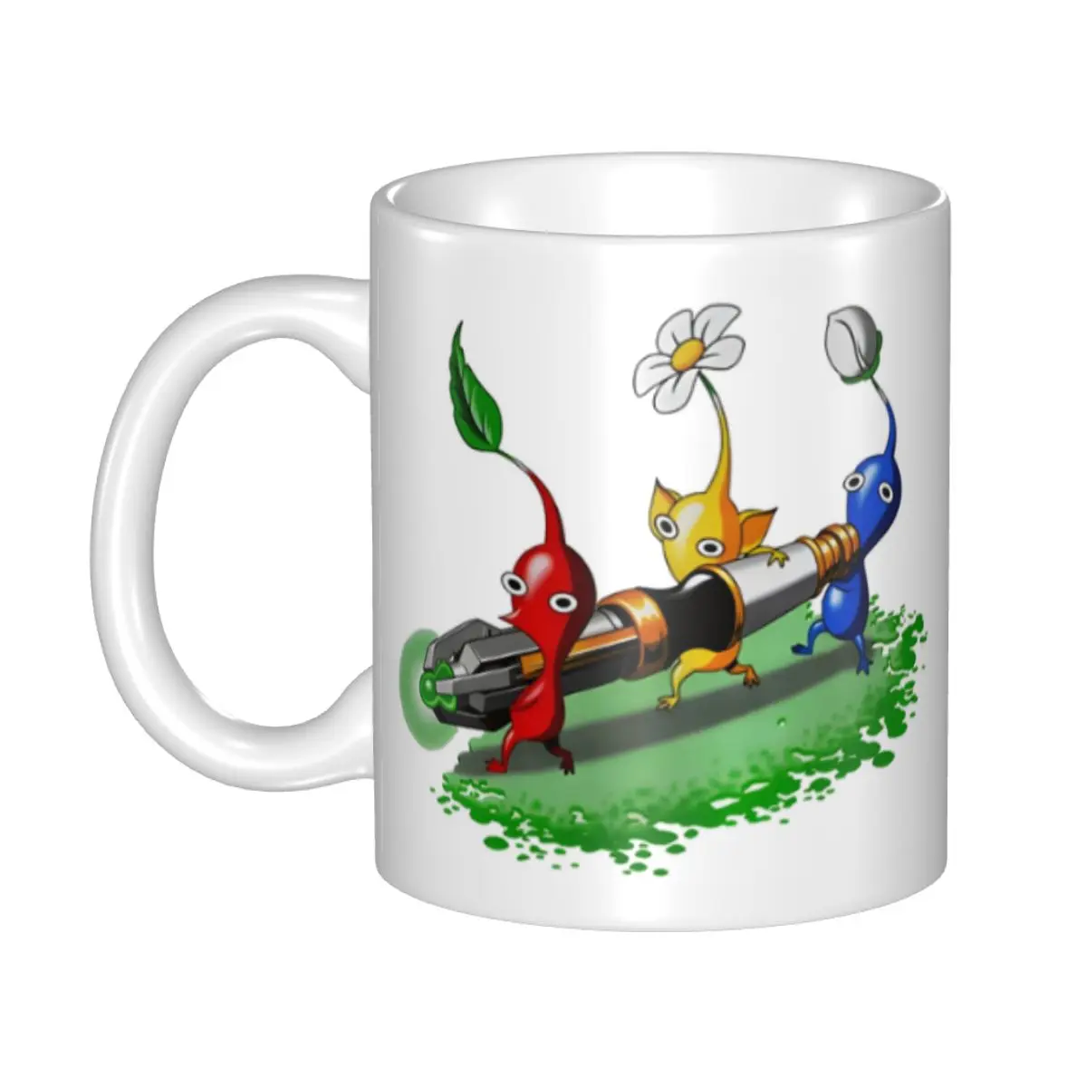 

Plant Creature Cartoon Video Game Pikmin Coffee Mugs DIY Customized Ceramic Tea Milk Mug Cup