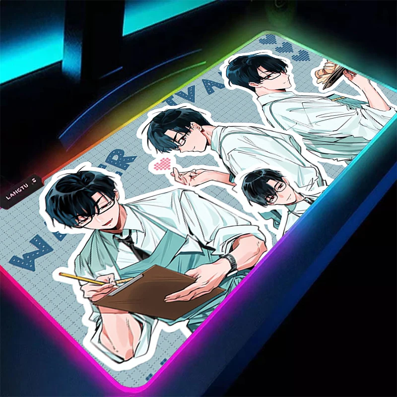 

RGB Mouse Pad Gaming Accessories Computer LED Keyboard Gamer Designed Specifically For E-sports Alien Stage Till Ivan Mousepad