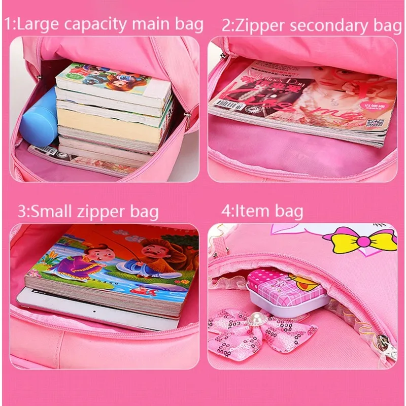 الأطفال على ظهره الوردي لطيف القط رياض الأطفال حقيبة مدرسية على ظهره فتاة طالب المراهقين مقاوم للماء حقيبة الكتب الابتدائية المدرسية