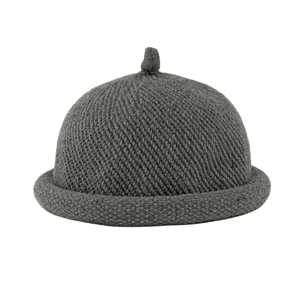 Fashion Solid Color Melon Skin Hat Rolled Edge Keep Warm Beret Cap Multifunction Hip Hop Pacifier Cap Women