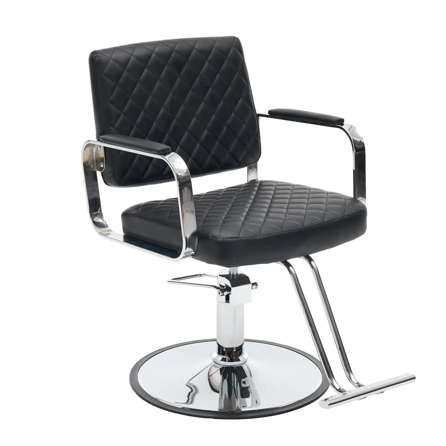 Reclining Barber Chair for Hair Salon & Beauty Shop, Heavy Duty Hydraulic Styling Chair with Headrest for Client, Customized