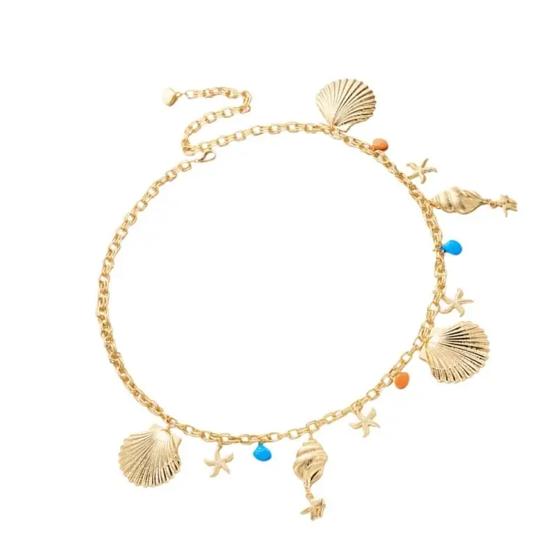 31BB Adjustable Length Waist Chain Unique Seashells Belly Chain Jewelry For Pool Parties And Vacations