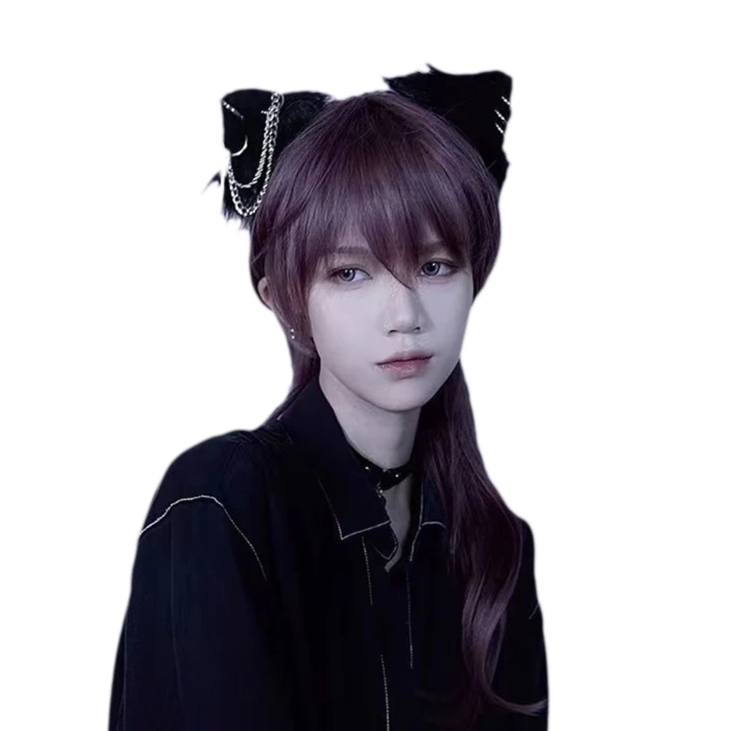 Grampos cabelo orelha gato estilo punk para meninas anime cosplay traje headwear comicshow festa cocar meninas favor