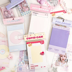 20Pcs Kawaii Ins Paper Card DIY Decoration Idol Photocard Scrapbooking Diary Background Collage Material Paper Stationery