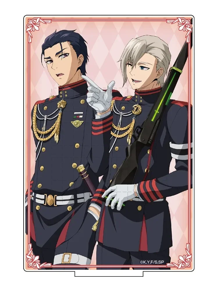 

Game Mikaela Hyakuya Yuichiro Ichinose Guren Acrylic Stand Doll Anime Hiiragi Shinoa Figure Model Plate Cosplay Toy for Gift