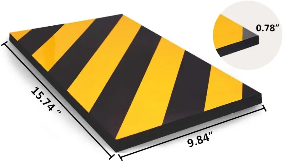 Autoschaum-Warnschild, Stoßstangenschutz, Sicherheitswarnschutz, selbstklebender reflektierender Streifen für Parkplatz, Garage, Wandecken – Detail 2