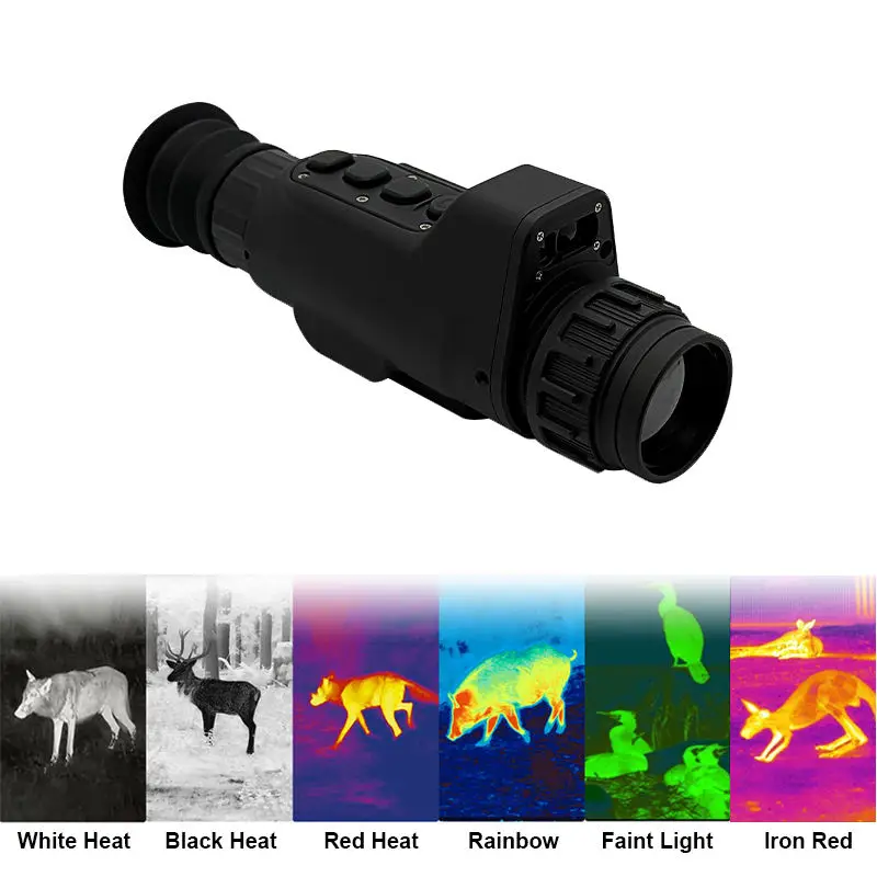 384x288 HD Thermal Imaging Monocular YXM335L, 35mm Lens 4x Zoom, 5-1200m Laser Rangefinder IP67 Waterproof Hunting Scope