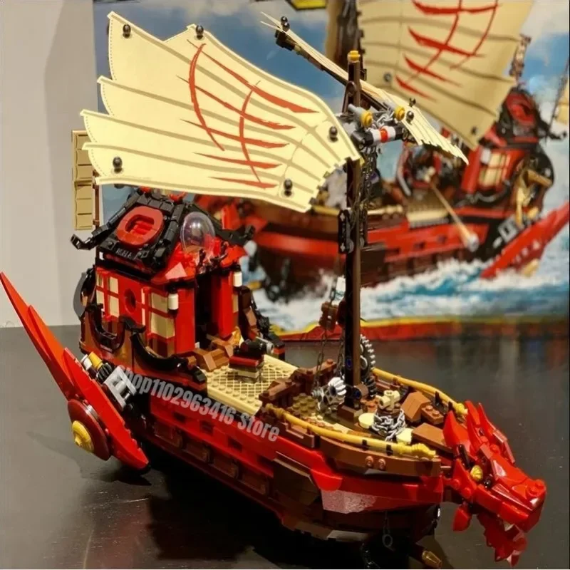 All Series Destiny\'s Bounty Ship Model Building Blocks Fit 70618 71705 70738 Bricks Toys for Birthday Gift