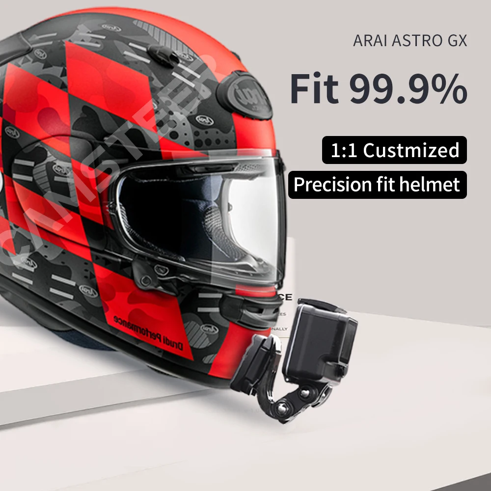 خوذة دراجة نارية أسترو Gx مخصصة ، حامل ذقن لـ GoPro ، hero12 ، 10 ، 9 ، Insta360 ، X4 ، X3 ، Ace Pro ، DJI extion ، كاميرا